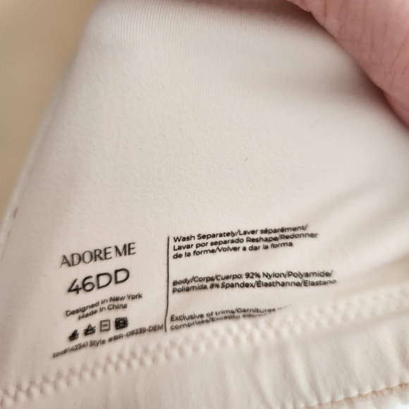 Adore Me Bra NWT womens 46DD Jeanette Demi wireless ivory white - Picture 5 of 5